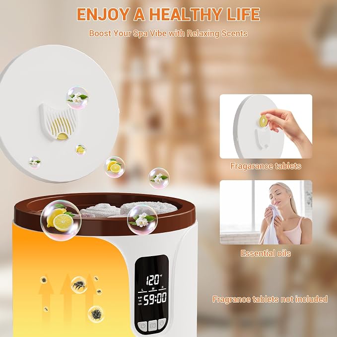 Towel Warmer with Timer - 20L Capacity, Adjustable Temperature & Auto Shut-Off for Towels & Blankets