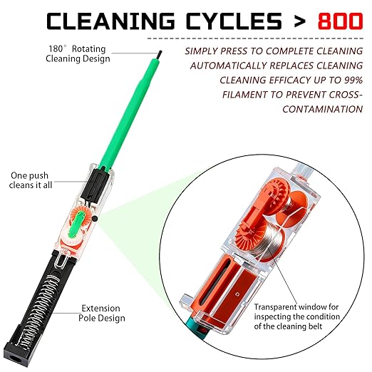 4 in 1 Fiber Optic Cleaner Cleaning Pen Box Kit,2.5mm 1.25mm FC SC ST LC Optical Fiber Cable Connector Endface Optical Clean Tool Set,800+ Cleans,Fiber Optic Cleaner Tools