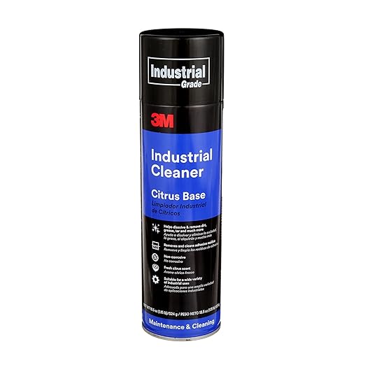 3M Industrial Cleaner and Degreaser, Citrus Base, Net Wt 18.5 oz, Removes Sticky Residue, Dirt, Grease, Grime, Tar, Oil and Ink in Seconds, Non-Corrosive