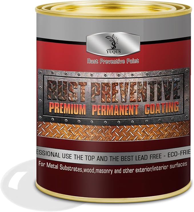 Metal Anti-Rust Paint White, High Gloss 32 Floz, Metal Primer and Protective Coating, Protects All Metals in Marine and Undercoating in Automotive & Snow-Handling Vehicles