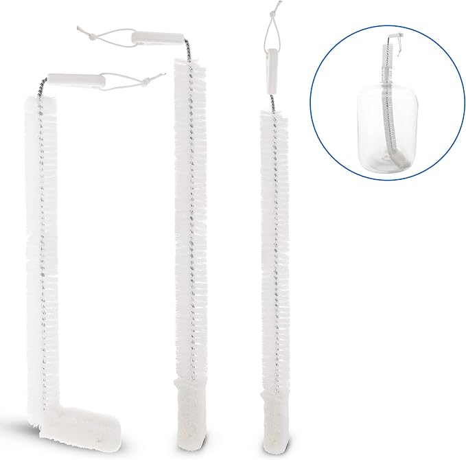 FryOilSaver Co, B217c Five Gallon Carboy Washing Brush, Homebrew Kit Cleaning Brush, Beer Brewing Equipment Cleaning Tools, Extra Strong Nylon Bristles Will Not Scratch Glass or Plastic, 27" Long