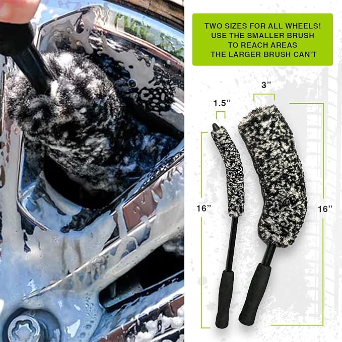 ExoForma Wheel & Tire Cleaner with Bendable Wheel Brush