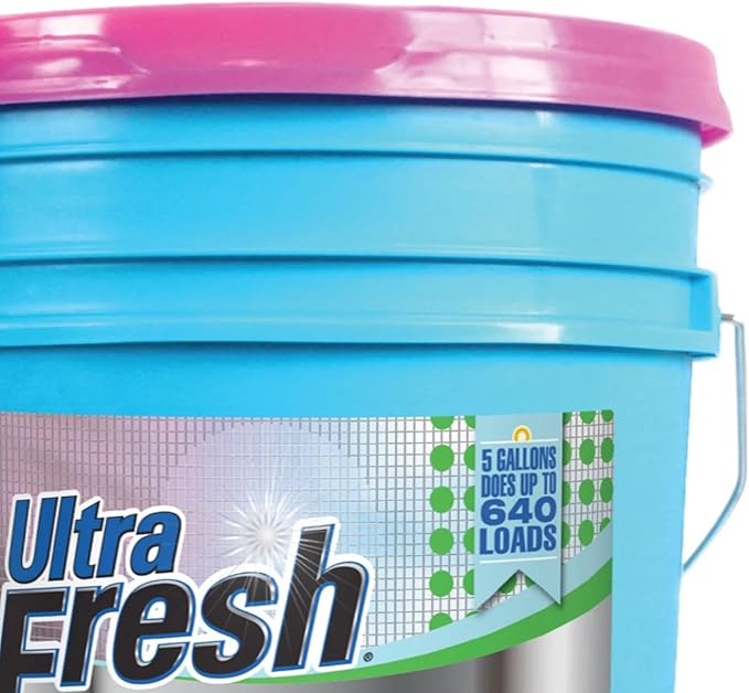 Ultra Fresh Platinum Fabric Softener, Scent Free, Up to 640 Loads, 5 Gallon Bundled with 2 Pack Platinum 6X Laundry Detergent Sheets with Fresh Scent
