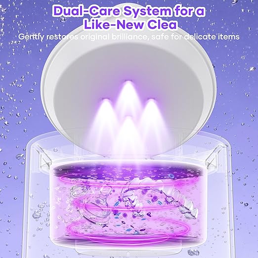Ultrasonic Cleaner for Retainers & Aligners - 50kHz Dental Pod for Invisalign, Braces, Dentures, Night Guards, 200ml 3 Modes, Deep Clean for Fresh Retainers, White