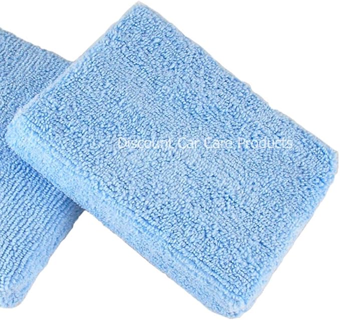 Microfiber Car Wax Applicator Pad, 5" x 3.75" x 1" – Reusable, Scratch-Safe Foam & Plush Microfiber, Washable Detailing Pads (96 Pack)