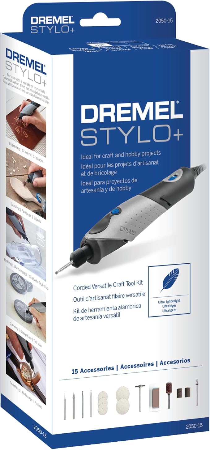 Dremel 2050-15 Stylo+ Rotary Tool | 5,000-22,000 RPM | Original Kit | For Craft Projects | Pack of 2