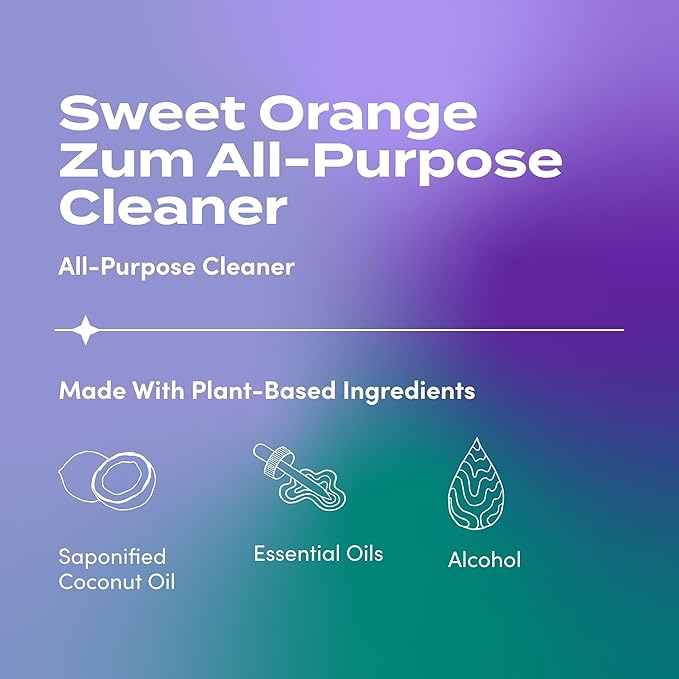 Zum by Indigo Wild All-Purpose Cleaner Variety Pack (Pack of 4) - Natural Multipurpose Cleaner - Includes Sea Salt, Frankincense & Myrrh, Sweet Orange, and Lavender, 16 fl each