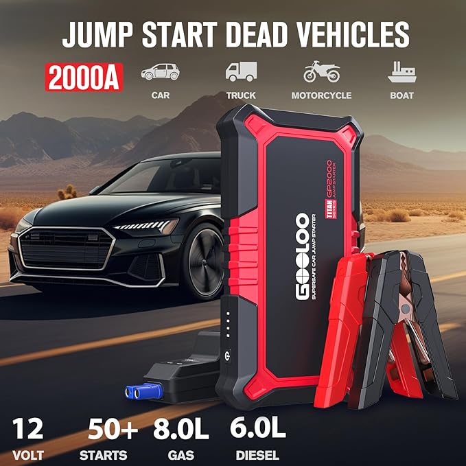 GOOLOO GP2000 Jump Starter F1 Compressed Air Duster