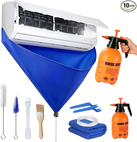 10pcs Split Air Conditioner Cleaning Cover Mini Split Cleaning Kit,Mini Split Cleaning Bag for Home Air Conditioning Units