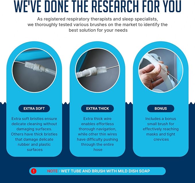 CPAP Cleaning Kit for Hose and Mask, CPAP Hose Cleaning Brush, Collapsible Wash Basin, Compatible with Standard and Slimline CPAP Tubing (Basic Basin Kit)