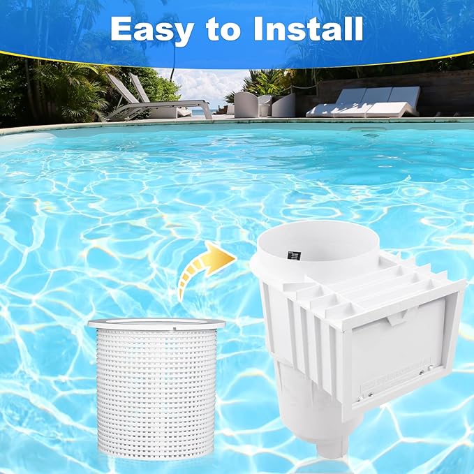 R38013A Pool Skimmer Basket for Inground Pool, Heavy Duty Pool Basket Skimmer Pool Filter Basket Compatible with Pen-Tair for V38-135 V38-135 V38-136