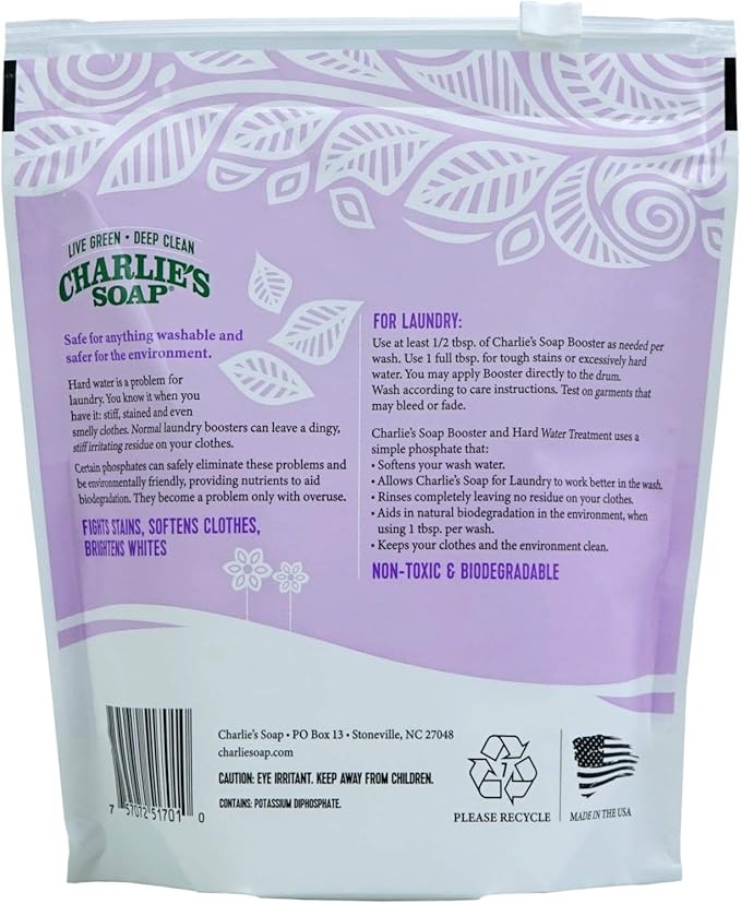 Charlie's Soap - Laundry Booster and Hard Water Treatment 2.64 lbs (3 Pack)