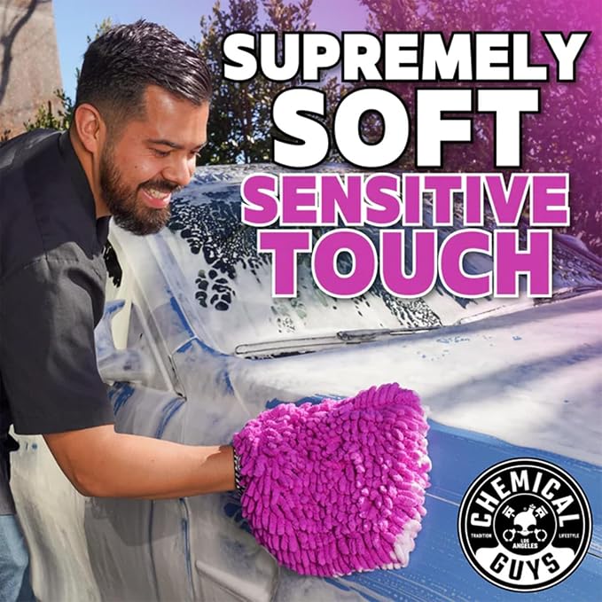 Chemical Guys Big Noodle Supersized Wash Mitt for Car Washing, Ultra-Soft Microfiber Noodles for Scratch-Free Finish on Paint, Glass, and Trim, Safe for Cars, Trucks, and SUVs - 2 Pack