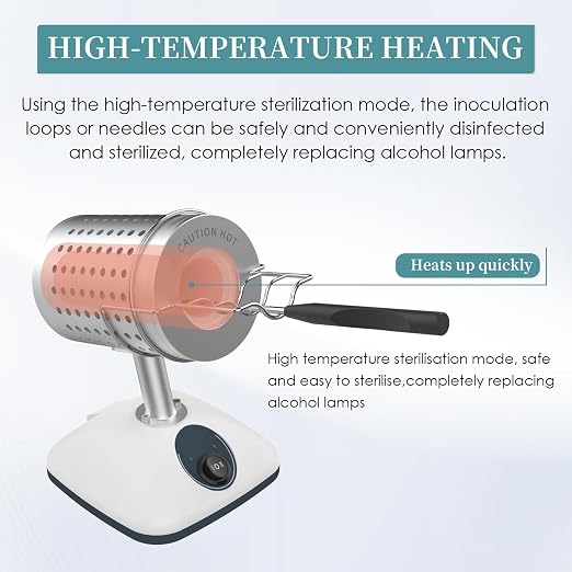 Lab DS-900S Infrared Sterilizer Autoclave Sterilizers Two Adjustable Heating Temperatures 400°C/825°C for Scalpel Needle Inoculating Loop Vaccination Ring,110V 240W
