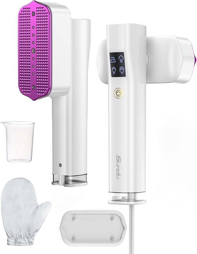 Sundu Steamer for Clothes,1200W Portable Travel Steamer&Iron 180ml Pearl | Compact 15s heat-up, 180ml tank, 35min powerful steam, 4 Modes , includes gloves,Quick wrinkle removal for travel & home.