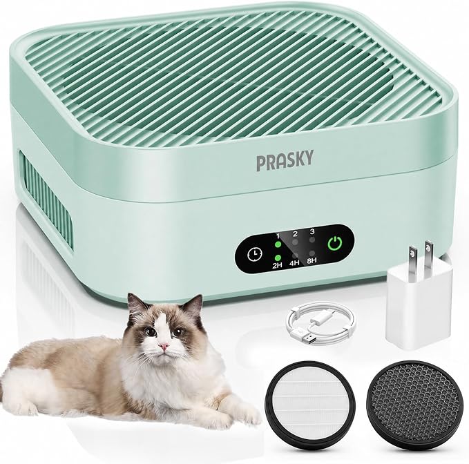 Air Purifiers for Home, 2 Filter, Plug-in, H13 True HEPA Filter Captures Smoke Odor Pet Dander, Portable Quiet Car Air Purifier for RV/Desk/Bedroom/Office, Covers up to 600 Ft², Timer - Green