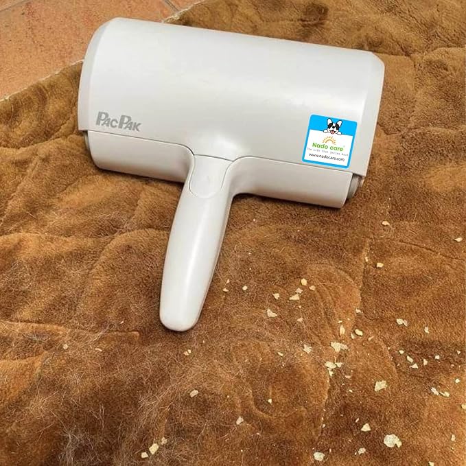 Upgraded Pet Hair Remover and Dirt Remover for Furniture, Reusable Dog Hair Remover Roller for Dog & Cat, Self-Cleaning, Perfect Fur Remover for Couch, Carpet, Bed and Car and More (White)