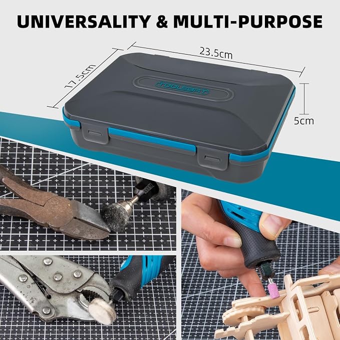 302PCS Rotary Tool Accessories Kit, 1/8-Inch Diameter Shanks Universal Fitment, Rotary Tool Bits for Cutting, Sanding, Grinding, Carving, Polishing, Drilling and Engraving