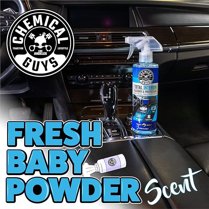 Chemical Guys Complete Total Interior Cleaner & Protectant Kit - 5 Items Including 16 oz Sprayable Total Interior Cleaner & Protectant, 50 Pack of Total Interior Wipes & (3) Microfiber Towels