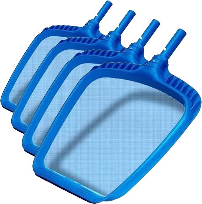 Swimline 8039 Premium Extra Strong Leaf Skimmer Net Head Cleaner for Swimming Pool Spa Fountain Pond Hot Tub Leaves Bugs Debris Fine Cleaning Maintenance, Heavy Duty Large, Blue (Pack of 4)