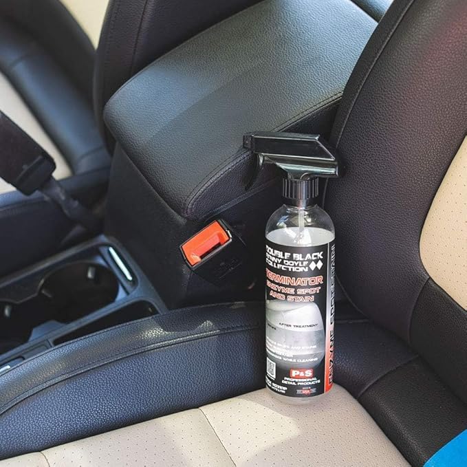 P & S PROFESSIONAL DETAIL PRODUCTS Terminator Enzyme Spot & Stain Remover – Professional Upholstery & Carpet Cleaner, Eliminates Grease, Dirt, Protein-Based Stains, Fresh Scent - 16 Oz.