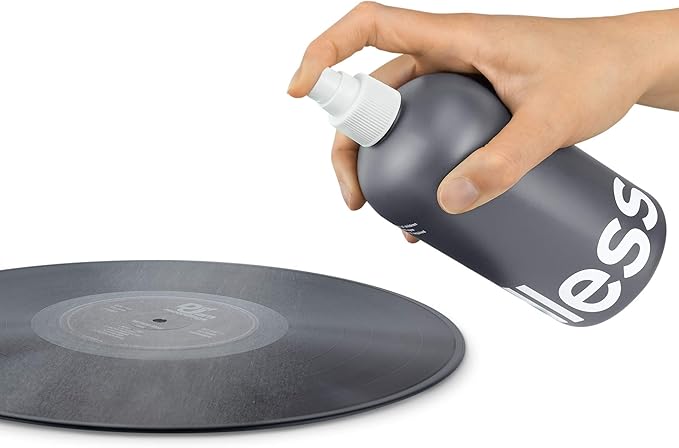 Boundless Audio Record Cleaning Solution - 17oz Extra Large Vinyl Record Cleaner Fluid Spray Bottle & Refill Nozzle