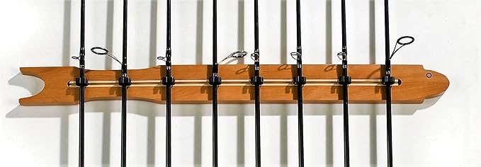 Old Cedar Outfitters Modular Wall Rack for Fishing Rod Storage, Holds up to 8 Fishing Rods