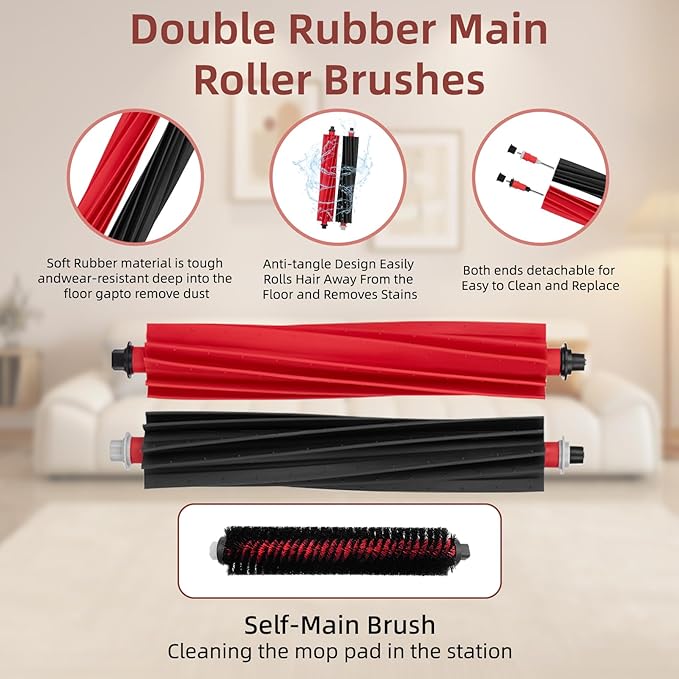 28 Pack Accessories Compatible with Roborock S8 MaxV Ultra Robot Vacuum,Main Brushes,Dust Bags,Mop Cloths,Edge Mop Cloths,Filters,Side Brushes,Self-Main Brush,Cleaning Brush, Screwdriver