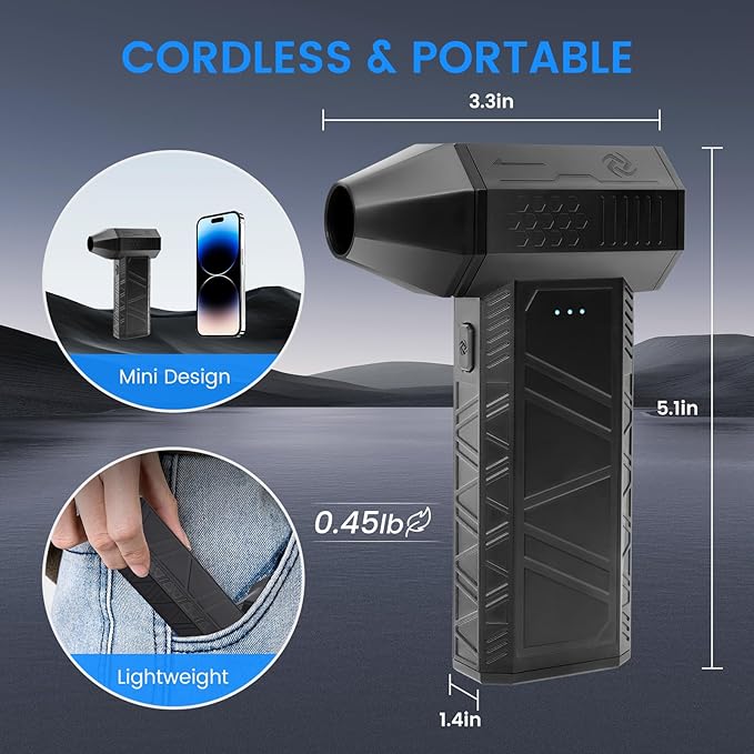 12000mAh Camping Lights 2Pack, Compressed Air Duster, 3-Gear Electric Air Duster Rechargeable