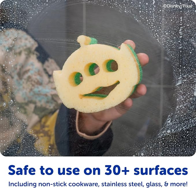 Scrub Daddy Scrub Mommy Toy Story Rocket Ship FlexTexture + ResoFoam Cleaning Sponges - Non-Scratch Sponges for Everyday Cleaning - Kitchen, Bathroom & Outdoor - Kitchen Sponges for Dishes (4 Count)