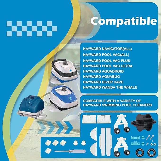 Kefly AXV417WHP Pool Cleaner Pod Swing Kit & AXV621DAT Pool Vac A-Frame/Turbine Kit Compatible with Hayward Navigator Arneson Pool Vac Plus Pool Vac Ultra Pool Cleaners