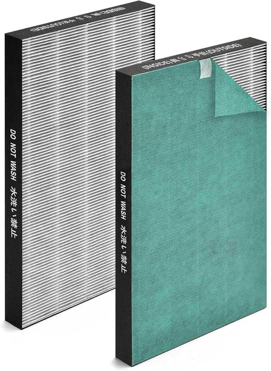 2 Pcs True HEPA KC860U Replacement Filter Compatible with KC860U Sharp Air Pur-ifier Model KC-860U, Premium True HEPA Filter for Sharp KC 860U, Part Number FZ-C150HFU