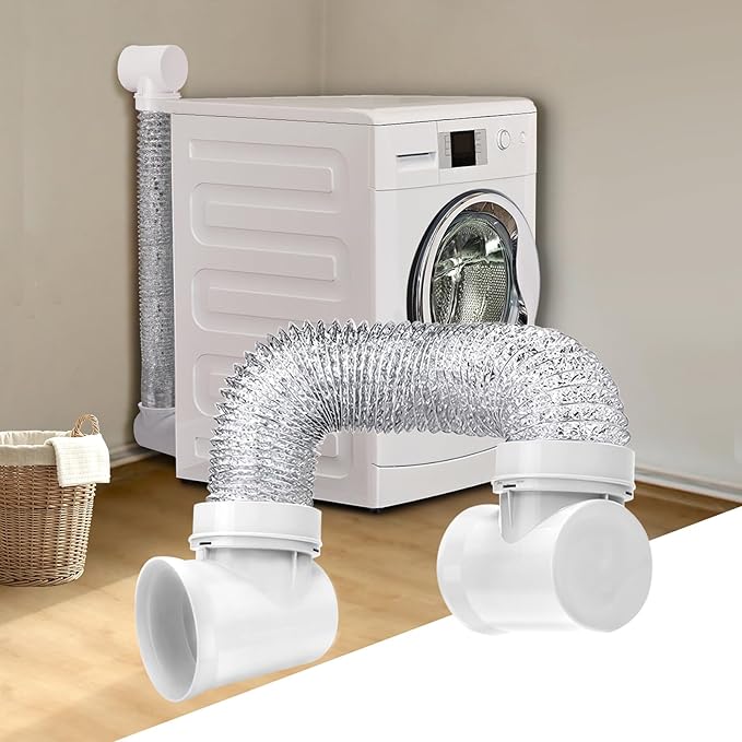 Dryer Vent Hose For Tight Space,90 Degree Hose Elbow,Indoor Dryer Vent, Dryer Hose Vent Kit,Dryer Vent Connector Kit,Dryer Vent Duct, Dryer Vent Adapter, Dryer Vent Vacuum Hose Attachment