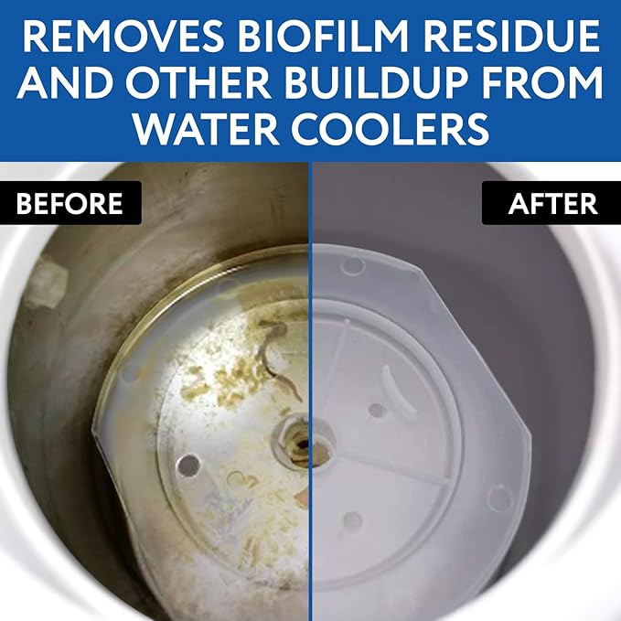 IMPRESA Water Dispenser Cleanser & Cooler Cleaner & Descaler - 2 x 8 Fl Oz - Top & Bottom Loading Water Coolers & Dispensers - Active Cleaning Solution for Reservoir Cleaning & Buildup Removal