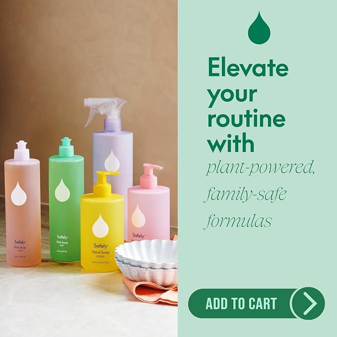Safely Everyday Laundry Detergent Liquid Soap,Calm 4 Pack–Plant Powered,Natural & Highly Concentrated-Fight Stains & Wash Away Dirt, Impurities While Preserving Colors, Gentle On Skin, 64 fl oz Each
