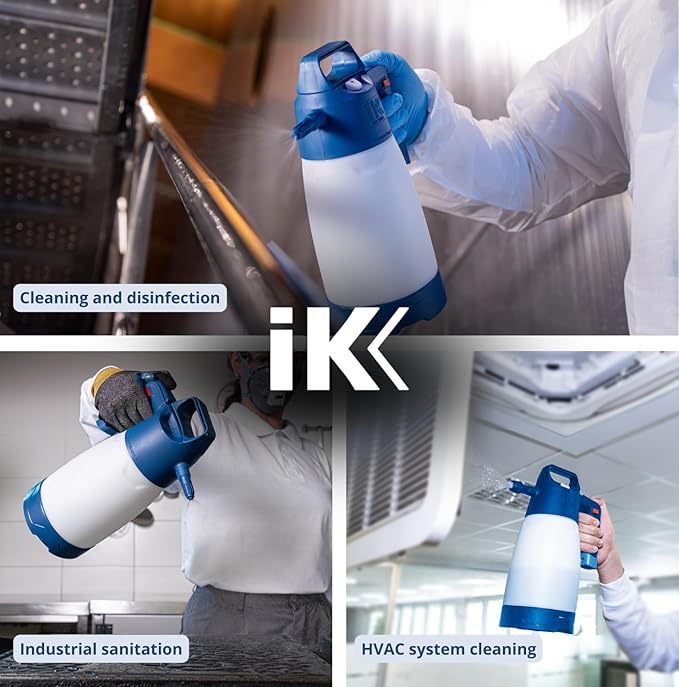 IK ALK Pro 2 – Professional Sprayer for Alkalines, Alcohols & Ketones – Pump Sprayer 50 oZ – Adjustable Nozzle, Safety Lock, Translucent Tank – Ideal for Cleaning & Disinfection