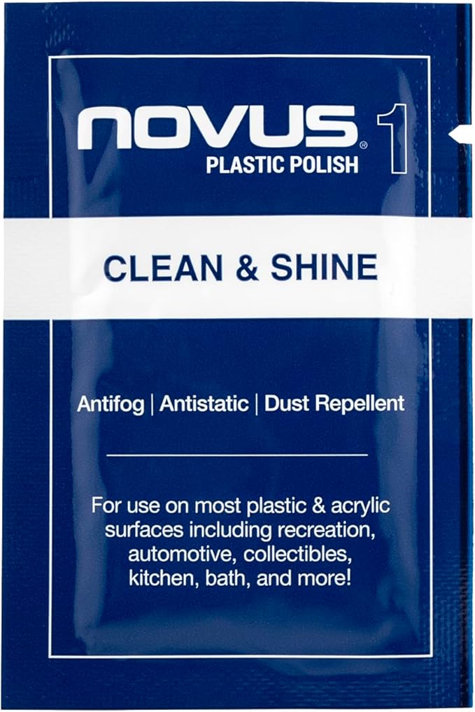 Novus Sample Packets #1 + #2 + #3 Plastic Scratch Remover Set | Includes 2 Fine Scratch Remover 64 oz. Bottle & Disposable Polish Wipes (6ct)