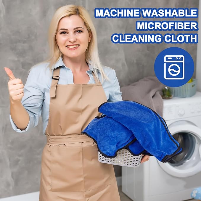 Tallew 60 Pcs Microfiber Towels:16"x16" Microfiber Drying Towels Bulk Micro Fiber Car Cleaning Cloth for Cars Drying Washing Polishing Office Windows Cleaning Household Supplies (Blue)
