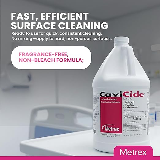 Metrex CaviCide Surface Disinfectant Cleaner, 13-1000 – Multi-Purpose Disinfectant & Cleaner for Medical Devices, NICU, Operating Rooms, Patient Care Areas, Labs, Schools – 1 Gallon (Pack of 3)