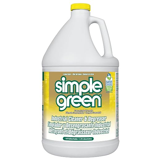 Simple Green 73434010 14010 Industrial Cleaner & Degreaser, Concentrated, Lemon, 1 gal Bottle & Zep Heavy-Duty Citrus Degreaser Refill - 1 Gallon - ZUCIT128 - Professional Strength Cleaner
