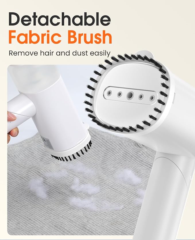 Handheld Steamer for Clothes, 1200W Foldable Travel Steamer, 20 Sec Preheat Garments Wrinkle Remover, 120V Portable Hand Iron with 150ml Water Tank, Clothes Steamer for Home Travel White