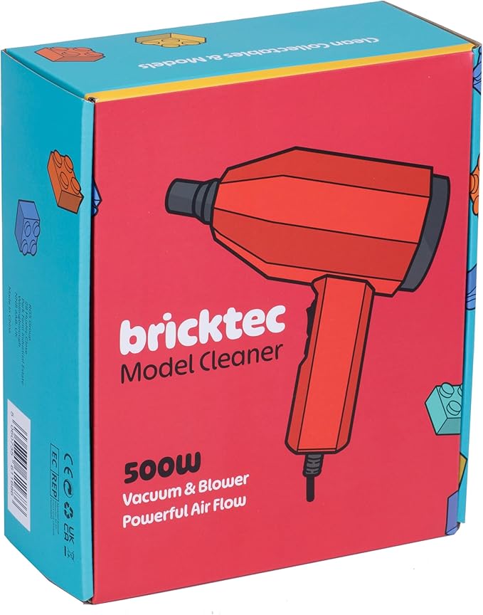 Bricktec Model Duster – Electric Air Duster & Vacuum 2-in-1 | Corded Cleaning Tool for Building Bricks, Models, Miniatures & Hobby Sets