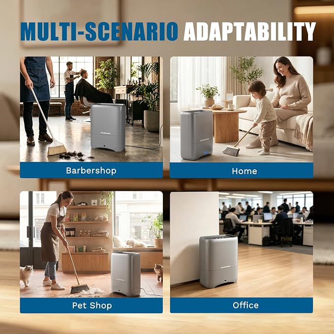 Pro Touchless Vacuum Automatic Dustpan 1400W Ultra Fast & Powerful, 18KPA Vacuum Dustpan TOF Sensor Hands-Free LED Alerts, 6L Electric Dustpan for Home/Kitchen/Office/Sweeping Salon/Pet Shop(No Broom)