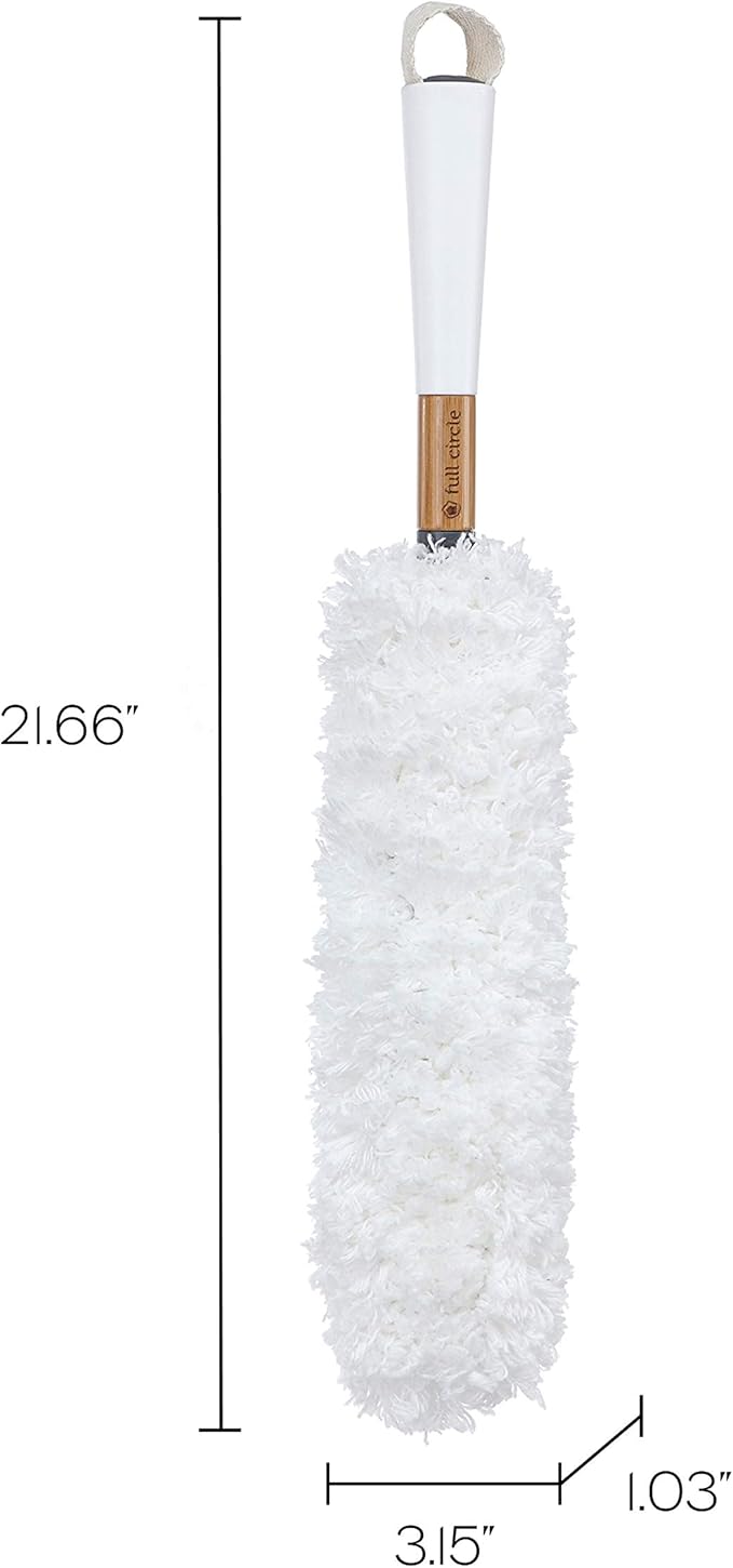 Full Circle Dust Whisperer Washable Microfiber Duster, Green (Pack of 2)