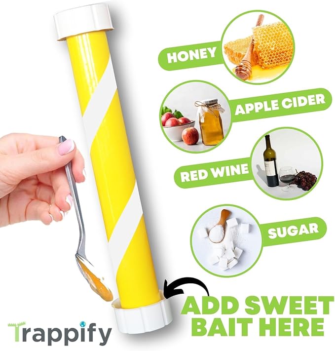 Glow-in-The-Dark Flies Stick by Trappify: Indoor & Outdoor Flying Insect Trap | Water-Resistant Sticky Traps for Fruit Fly Traps for Indoors and Fly Trap Indoor (8 Pack)