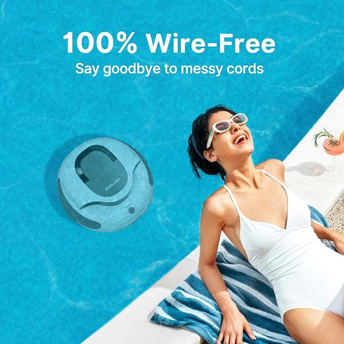 Cordless Automatic Pool Cleaner, Dual High-Suction 35W Motors, 120 Minutes Runtime, Auto Parking for 40ft in/Above-Ground Pools 2026