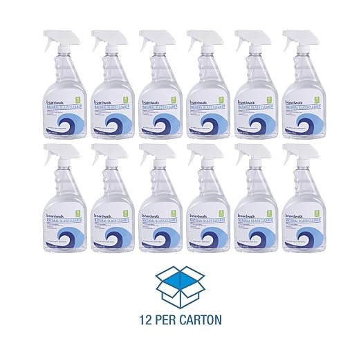 Boardwalk Natural Glass Cleaner, 32 oz Trigger Spray Bottle, 12/Carton
