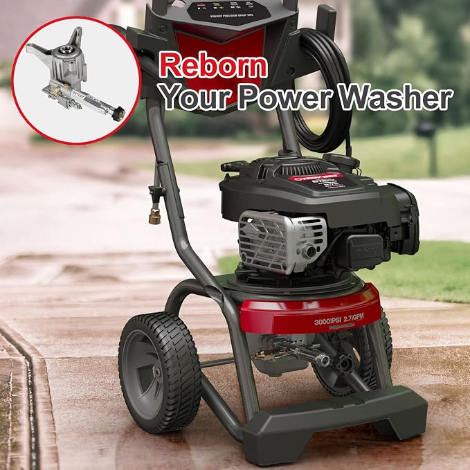 YAMATIC Vertical 7/8" Pressure Washer Pump — Front Inlet/Outlet, 3000 PSI 2.5 GPM — Replacement for Select Troy Bilt, Craftsman, Karcher, Brute, Homelite