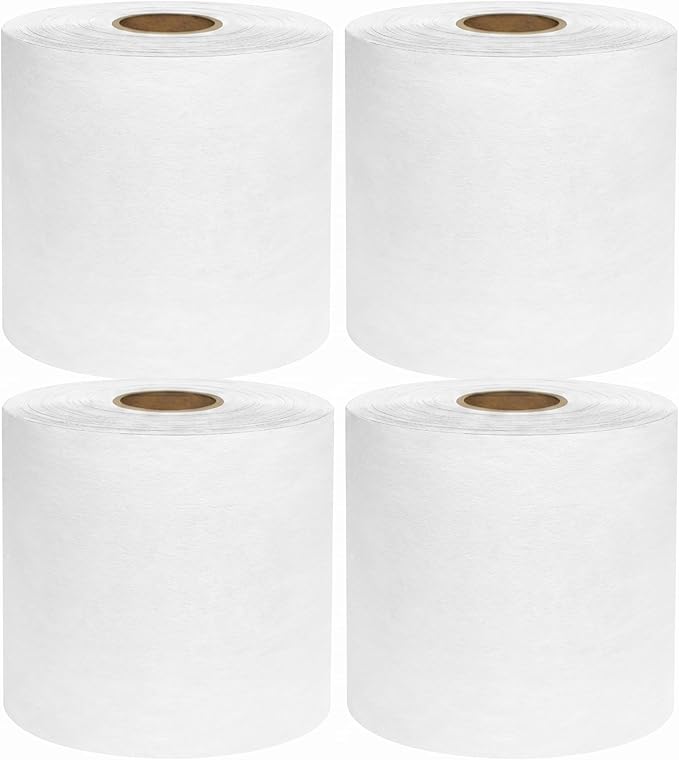 4 Rolls Industrial Cleaning Wipes Jumbo Roll, Heavy Duty Lint Free Shop Towels, Super Absorbent Reusable Cleaning Cloths for Garage Workshop Automotive, 500 Sheets 10 x 12 Inch (White, 10"X12")