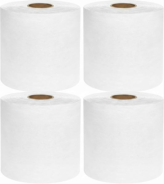 4 Rolls Industrial Cleaning Wipes Jumbo Roll, Heavy Duty Lint Free Shop Towels, Super Absorbent Reusable Cleaning Cloths for Garage Workshop Automotive, 500 Sheets 10 x 12 Inch (White, 10"X12")